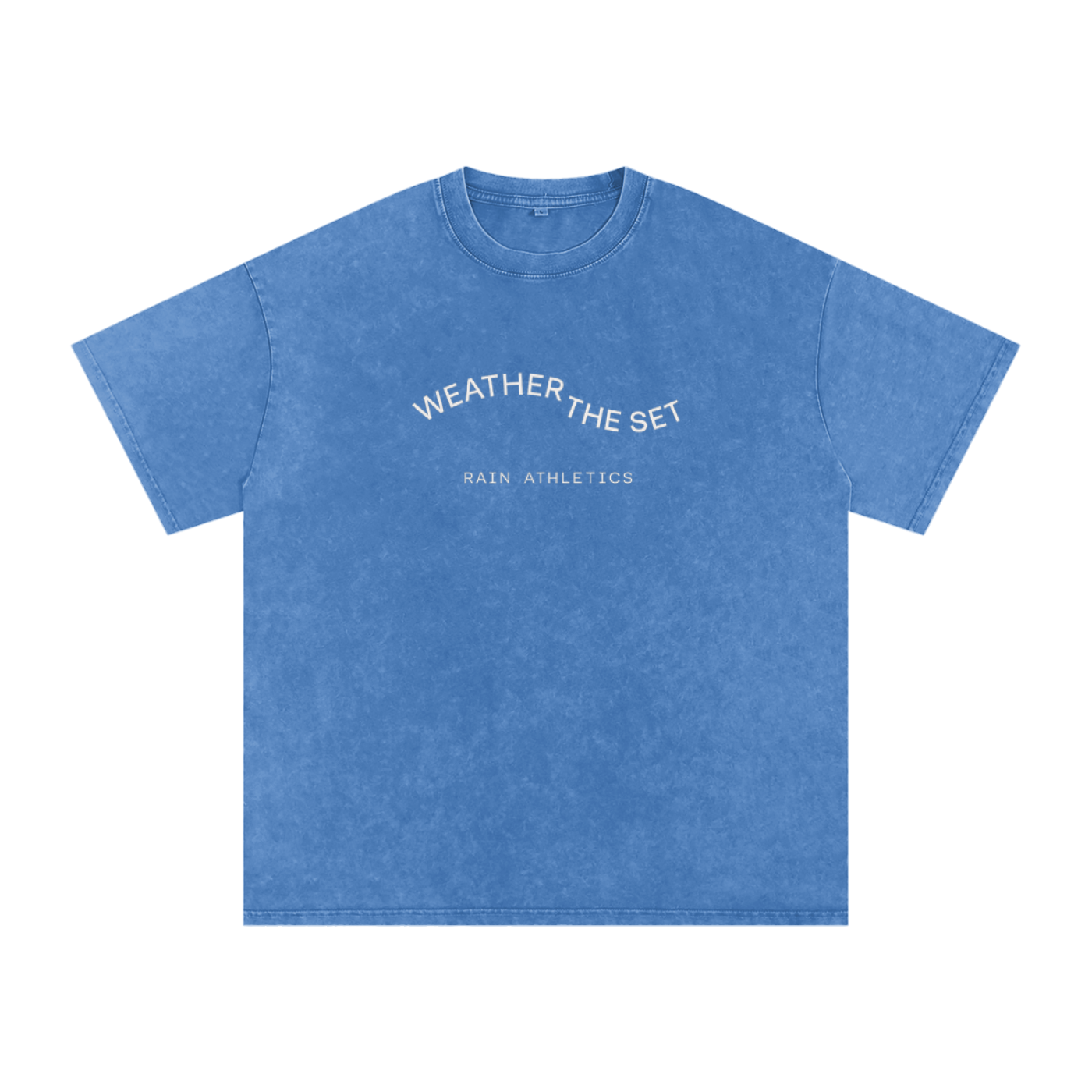 Snow Washed Oversized "WEATHER THE SET" T-Shirt