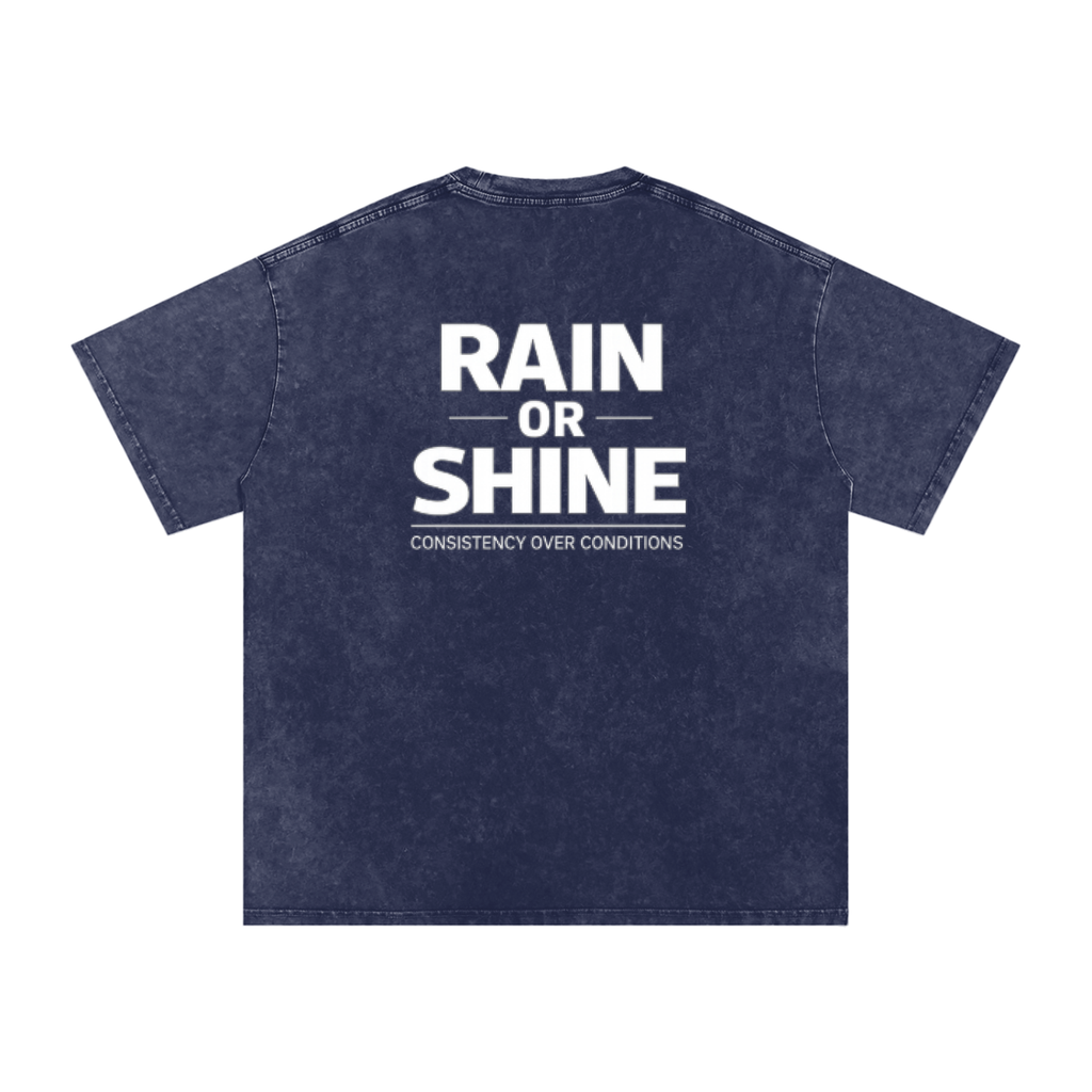 Snow Washed Oversized Cotton T-Shirt