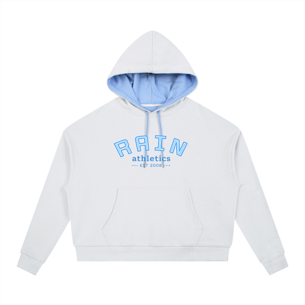 Contrast "WEATHER THE SET" Drawstring Hoodie