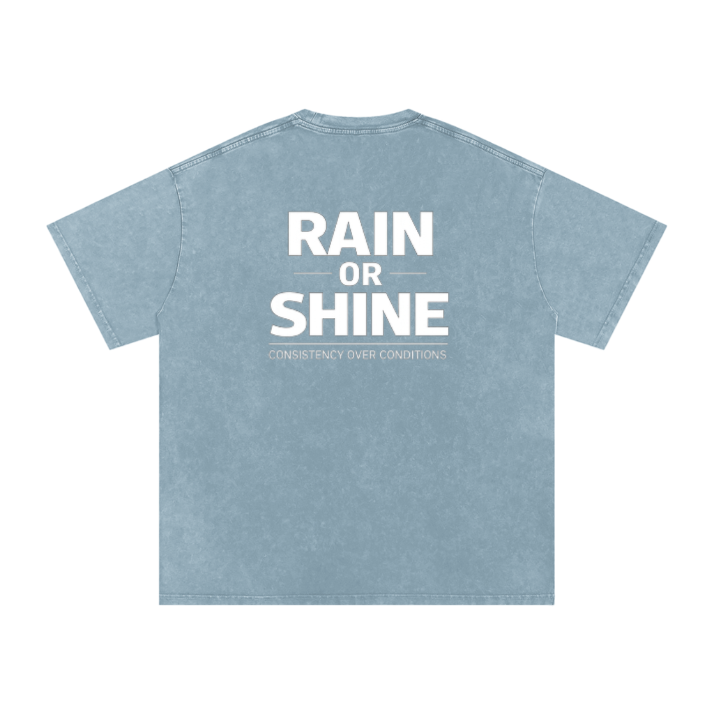 Snow Washed Oversized Cotton T-Shirt