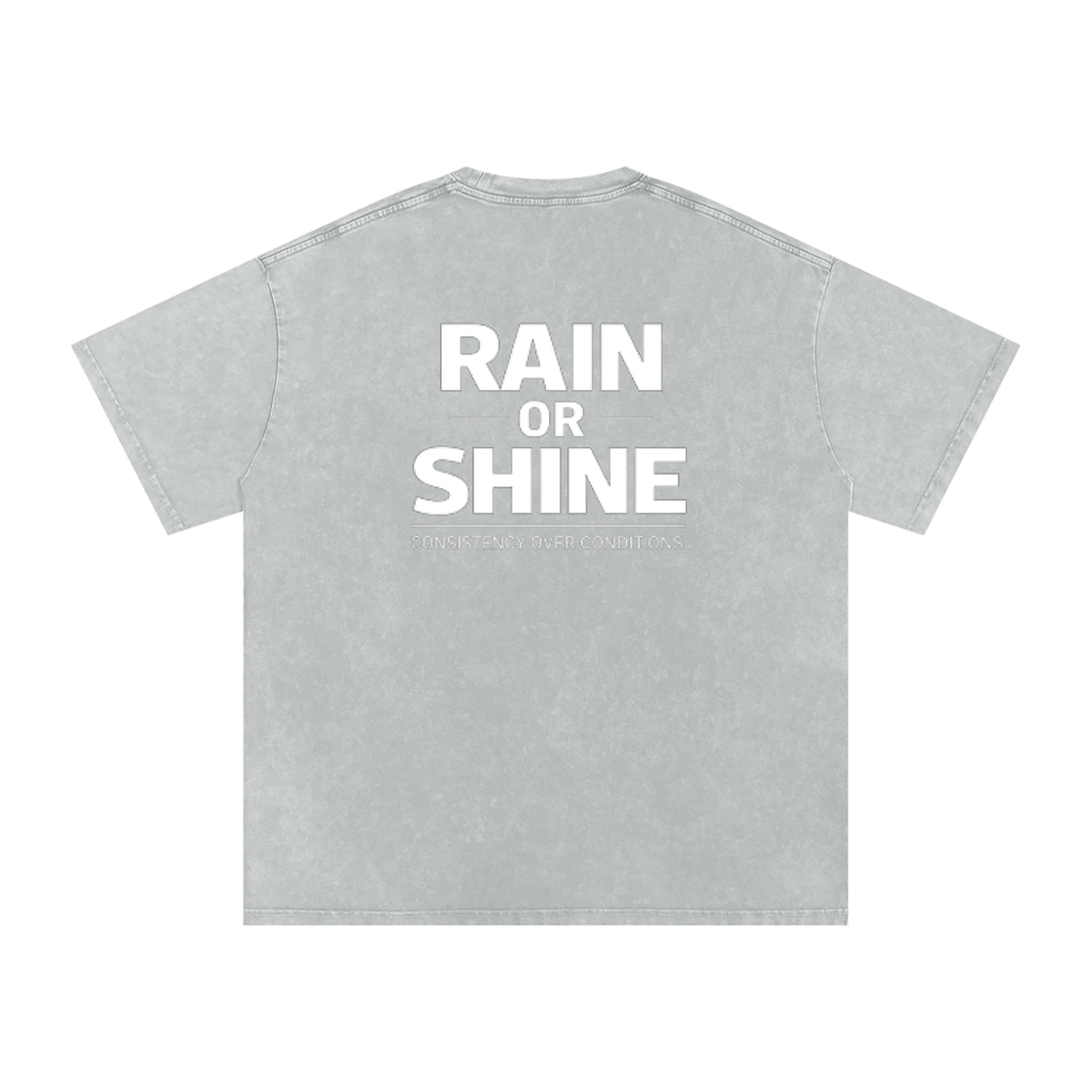 Snow Washed Oversized Cotton T-Shirt