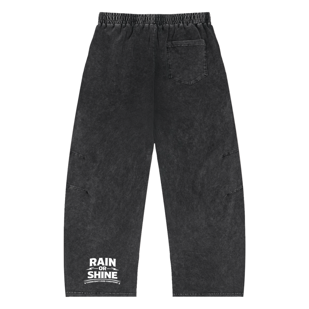 Snow Wash Drawstring Cotton Pants