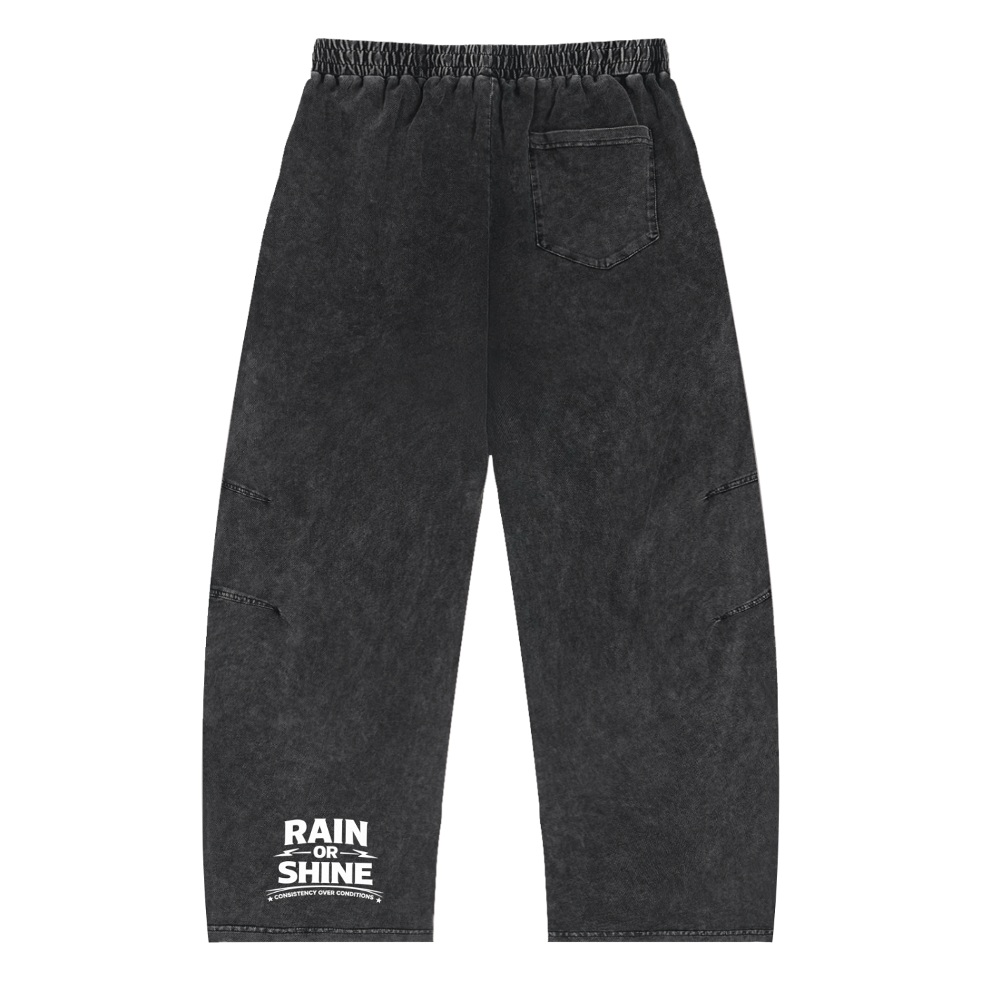 Snow Wash Drawstring Cotton Pants