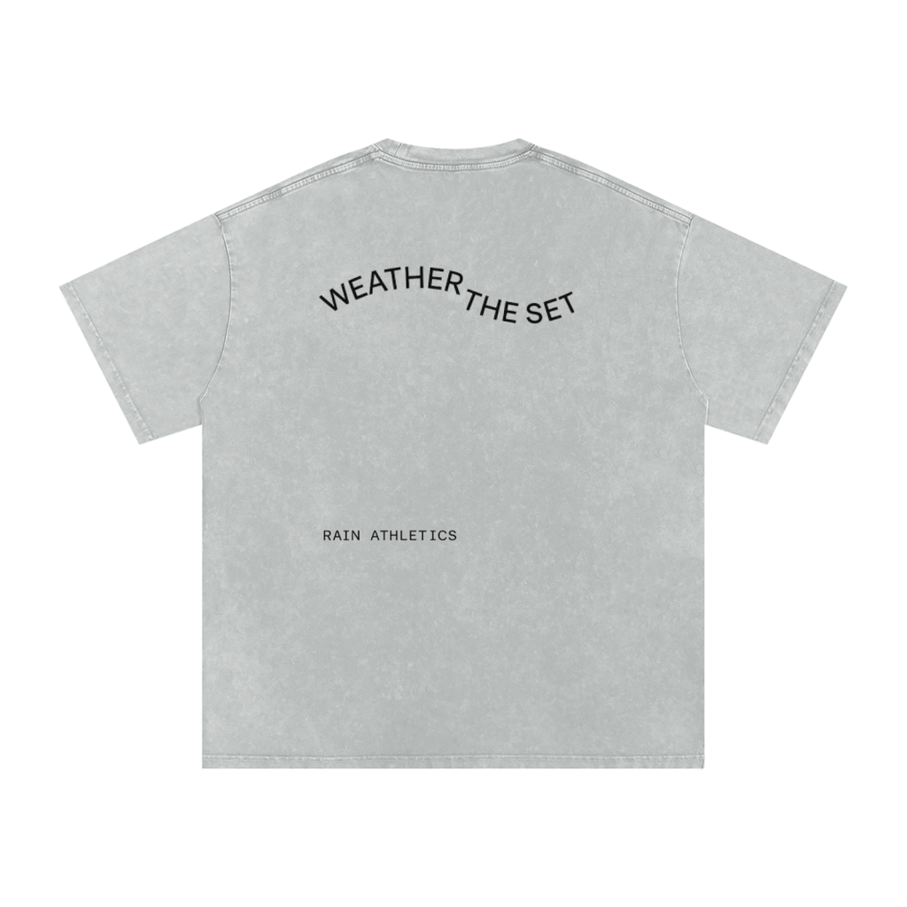 Snow Washed Oversized Cotton T-Shirt