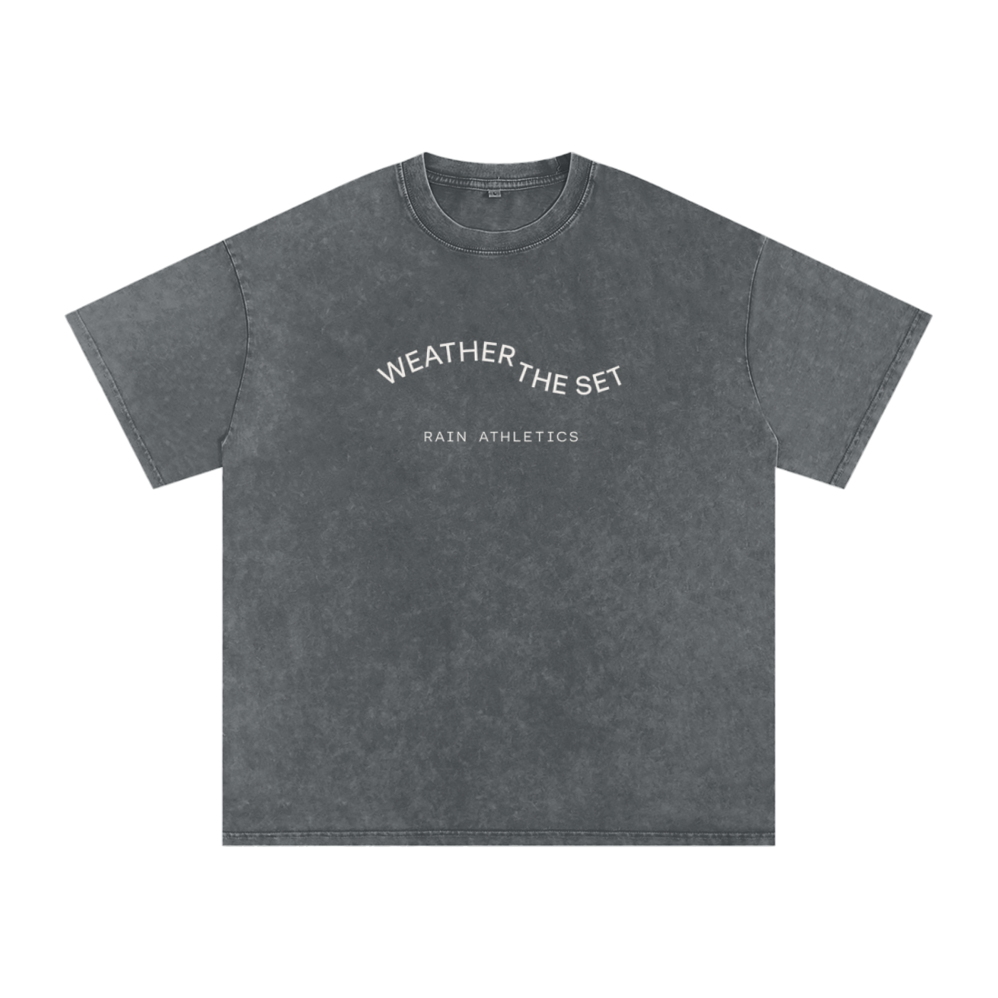 Snow Washed Oversized "WEATHER THE SET" T-Shirt